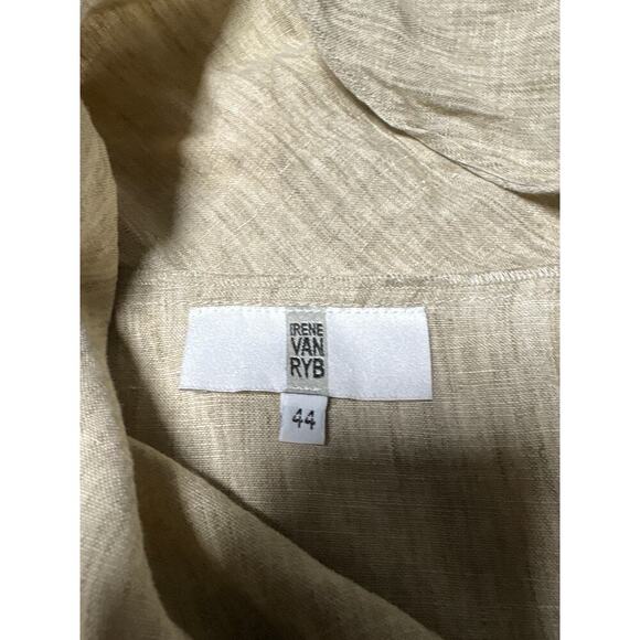 Vintage Irene Van Ryb Linen Cowl Neck Top EU 44 | 90s French Minimalist - Picture 4 of 8